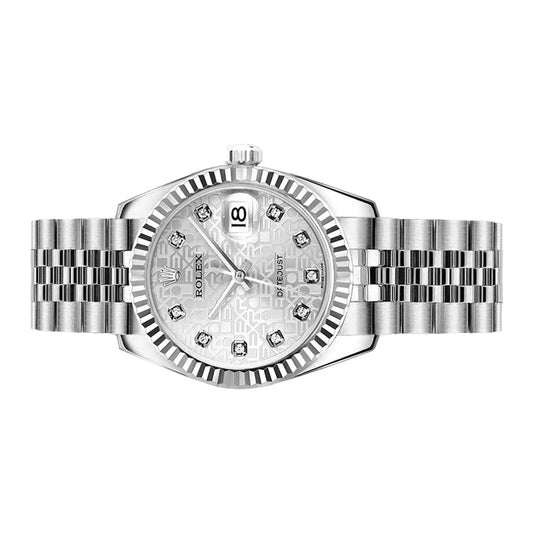 Rolex Datejust 31mm 178274 Silver Computer Diamond Dial, Worn