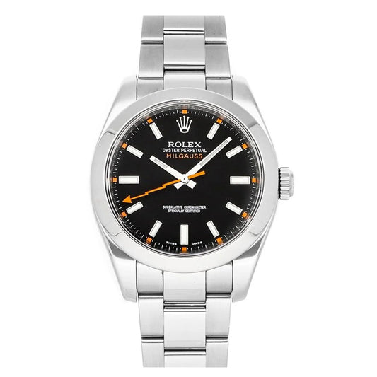 Rolex Steel Milgauss Watch - Black Dial 116400