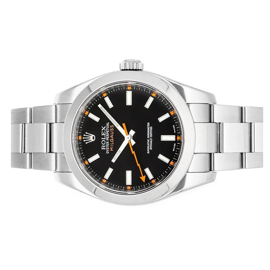 Rolex Steel Milgauss Watch - Black Dial 116400