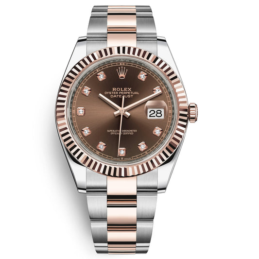 Rolex Datejust 126331 41mm  Chocolate  Diamond Dial, worn.