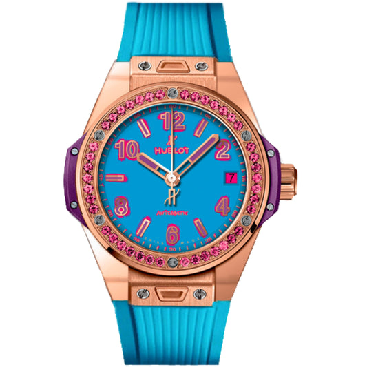 Pop Art King Gold Rose Bang Big Tiffany Dial Turquoise.