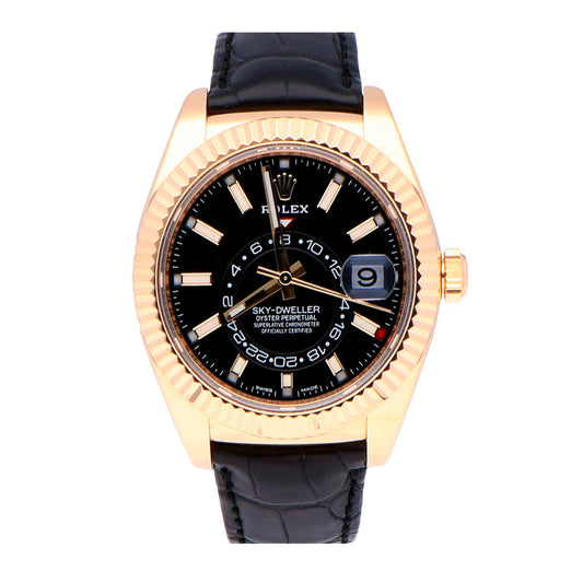 Rolex 326138 Yellow Gold Sky-Dweller - Black Dial Worn  2019