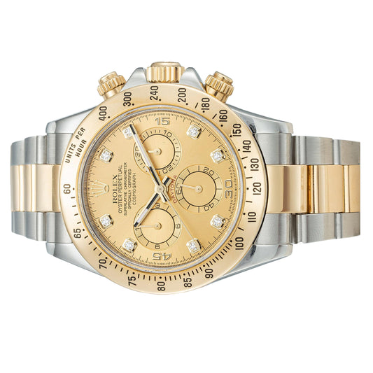 Rolex 116523 Daytona - Champagne Diamond Dial