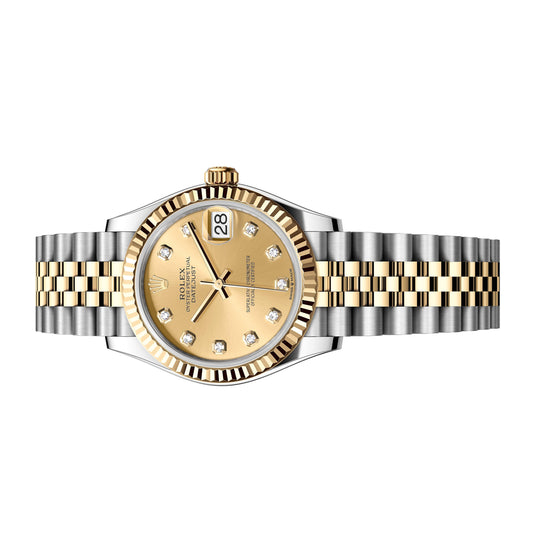 Rolex Lady Datejust 31mm 278273-0026 Yellow Gold, Champagne Diamond Dial, Unworn 2024