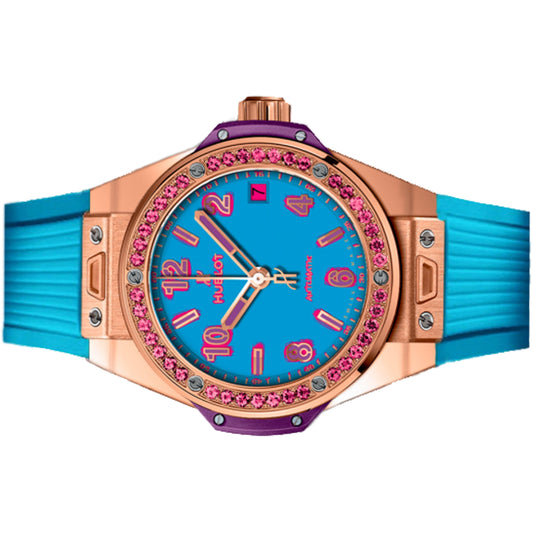 Pop Art King Gold Rose Bang Big Tiffany Dial Turquoise.