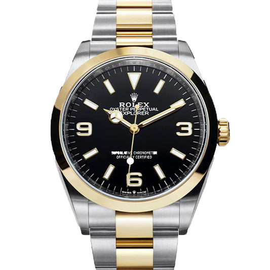 Rolex 124273 , Explorer , steel Gold, Black Dial ,Oyster Bracelet , 2021