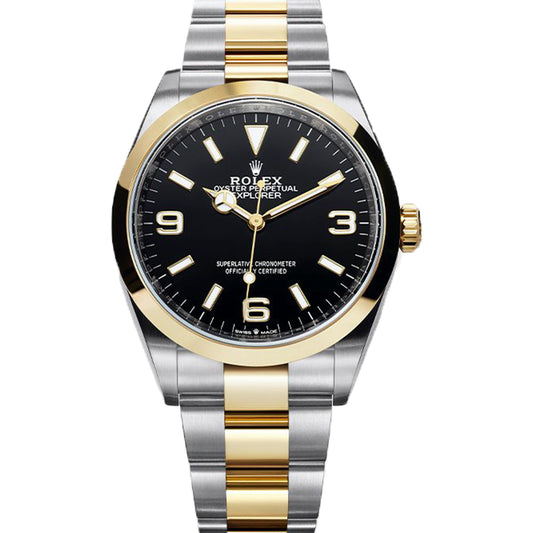 Rolex 124273 , Explorer , steel Gold, Black Dial ,Oyster Bracelet , 2021