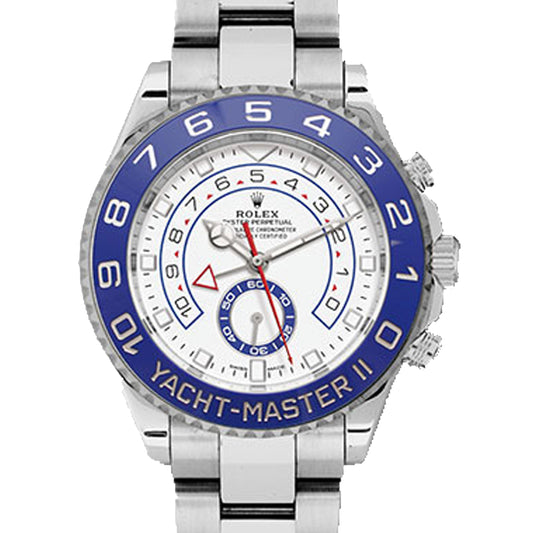 Rolex 116680 Steel Yacht-Master II 44 Watch - Matt White Dial