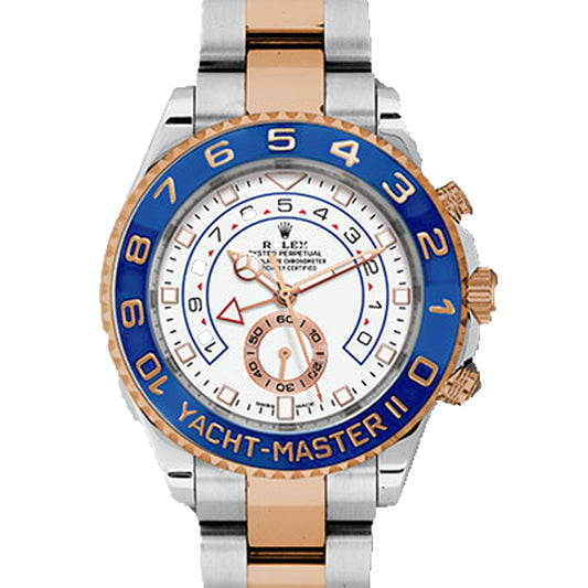 Rolex 116681 Steel & Rosgold Yacht-Master II 44 Watch - White Dial