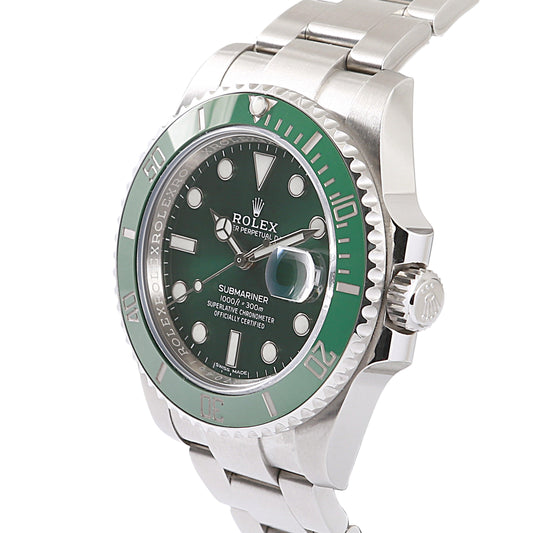 Rolex 116610LV Green Dial , stainless steel , The Hulk  (2016)